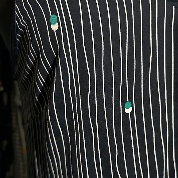 A Collection Navy and white striped mini Dress size medium - Picture 5 of 8